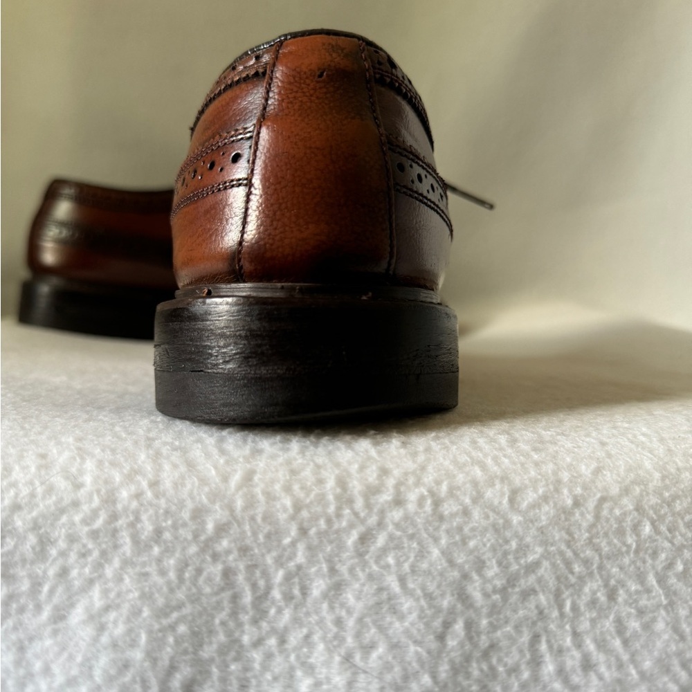 Men’s Brown Leather Vintage Oxford Shoes. - Picture 11 of 16